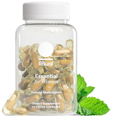 Ritual Prenatal Multivitamin for Women - Key Essential Vitamins and Minerals to Support Mom and Baby During Pregnancy* - Folate, Choline, Omega-3 DHA, Iron - Vegan - Mint - 60 Capsules - 30 Servings
