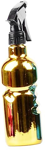 Cabilock Bottiglia Spray Riutilizzabile per Acconciature, Sottile, Plastica, Salone di Bellezza, Colore Oro