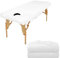 Luriseminger 2pcs Spannbezug mit Loch für Massageliege Wasserdicht, 70 x 190cm Ölresistenter Bezug für Massageliege Waschbar Massageliege Überzug für Kosmetik-Tische und Therapie-Bänke (Weiß)