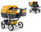 Zwillingskinderwagen 2 in 1 Twin Star inkl. Sportsitze - 10 Teile - in 16 Farben