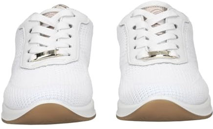 ara Damen LISSABON Sneaker, Weiss,Sand, 41 EU
