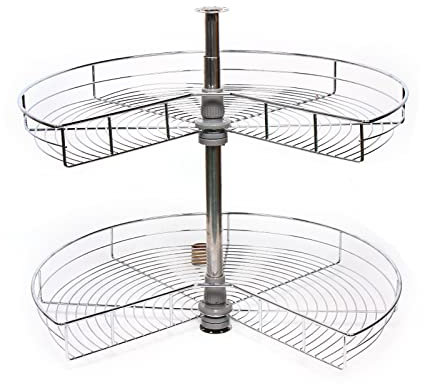 Verstellbar Küche Drehbeschlag Eckschrank Dreiviertelkreis, Eckschrankdrehbeschlag, Verstellbare Karussell Schrank Drehboden Küche Topf Schublade 270° Eckdesign