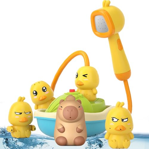 LUKIUP Juguetes BañO Bebe, Cabezal de Ducha Desmontable Patito para Bebés , Juguetes Acuáticos Educativos para Recién Nacidos, Juegos para Lavado de Cabello Infantil, uguetes Niños Niña 1 2 3 4 Año