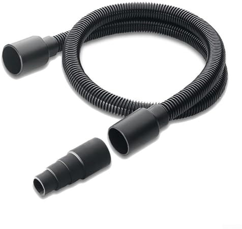 Yhenlovtt Herramientas Eléctricas, Juego de succión de extracción de polvo, con manguera y adaptador flexible negro de 1 m, para equipos de limpieza de taller, Sistema de recogida de polvo