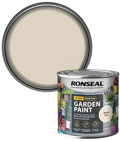 DUAYRA Garden Wood Paint 250ML | Outdoor Furniture Paints | Multi-Surface Waterproof Weather Resistant | Quick Drying Formula | For Benches, Terracotta Pots, Brickwork, Stones | (White Ash)