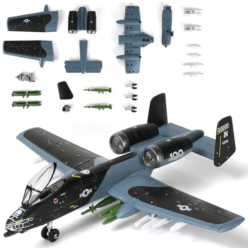 SEBUNAS 1:72 Scale A-10 Thunderbolt II Warthog Highly Detailed Plastic Assembly Model Kit Accurate Reproduction with Paint Scheme Collector's Choice Gift for Adults and Kids(43PCS)