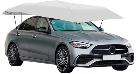 4.6 * 2.3 M Toldo auto-sombrilla semiautomático, toldo para techo de auto, cubierta de auto, protección para auto, plegable, protector solar, paraguas plegable para coches con toldos solares, UPF 30+