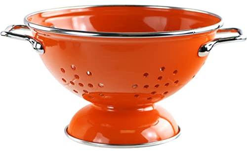 Reston Lloyd 18500 1 Qt Calypso Basics 1 Quart Colander, Alloy Steel, Orange