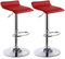 WOLTU Barhocker 2er Set, Höhenverstellbarer Barstuhl, 360° drehbarer Bistrohocker mit Fußstütze, aus Kunstleder Metall, für Bar Küche Theke Café, Bordeaux+Silber