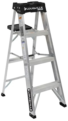 Louisville Ladder 4-Foot Aluminum Step Ladder, 300-Pound Load Capacity, Type IA, AS3004