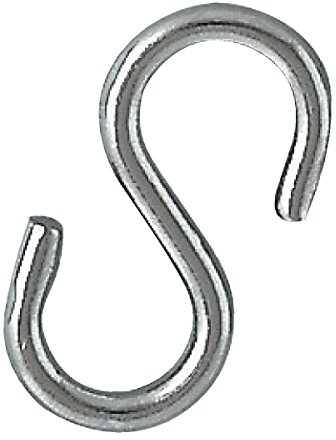 Chapuis, Lot de 100 esses égales, Acier zingué, Diam. 4 mm, Ouverture 6 mm, Suspension, Économique, Fixation Simple, Rapidité d'Utilisation, Crochet en Forme de S