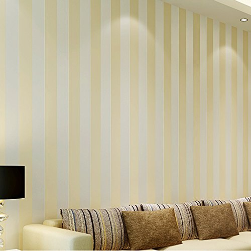 Q QIHANG European Modern Minimalist Country Stripe Wallpaper, Beige