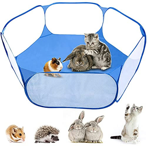 MAIKEHIGH Faltbares Haustier-Laufgitter für Welpen, Spielzelt, für drinnen und draußen, für Meerschweinchen, Kaninchen, Hamster, Chinchillas und Igel