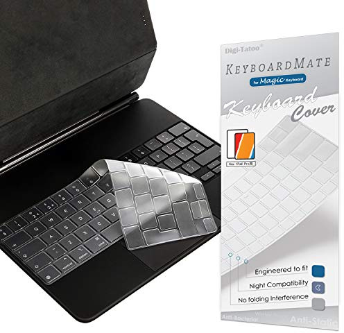 Digi-Tatoo Cubre Teclado Español Compatible con iPad Magic Keyboard (ISO, Sin Teclas de función) para 2024 iPad Air 13 (M2) / iPad Pro 12.9 (6ª, 5ª, 4ª Generación) - Protector de Cubierta de Teclado
