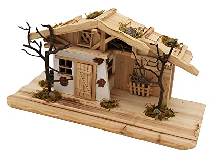 Geschenkestadl Holzhaus 45 cm Haus Modellhaus Krippe