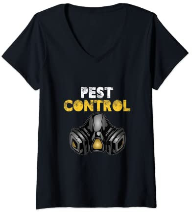 Womens Pest Control Worker | Insects Bug | Exterminator V-Neck T-Shirt