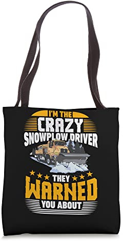 Snow Plow Tractor Machine Truck Shovel Driver Snowplough Tote Bag