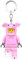 LEGO Mini figurines Porte-clés lumineux de 76 mm de haut – Fille cochon (KE212H), rose, taille L