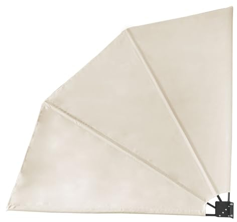 SVITA Balkonfächer klappbar Sichtschutz Balkon 160x160cm Wandmontage Beige