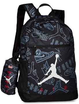 Jordan Set Sac à dos et étui Air Noir Code 9B0503-KR5, noir/gris, taille unique