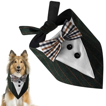 Hundhalsduk för små hundar, hundbandanor, hund högtid bandanas bekväm triangel hundhalsduk, hundnäsdukar vackra hundtillbehör för fester bröllop fotografi