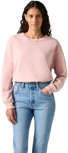 Levi's Femme Sweatshirt Heritage Crewneck en Coton, Standard Fit, Rose (H125 Garment Dye Pot), S