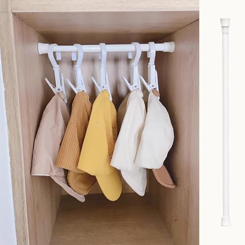Bastone Armadio Appendiabiti Mini Rack Rimovibile per Armadietti Organizer, Asta Porta Abiti Espandibile per Riporre Gli Armadi, Barra di Supporto Estensibile per Armadietti per Dormitorio(40-70cm (15