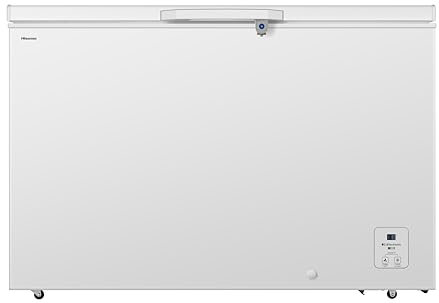 Hisense FT484D4AWLYD - Arcón Congelador, Class D, 372 L, Alto 85.8 cm x Ancho 124.3 cm, Color Blanco, Congelamiento Rápido