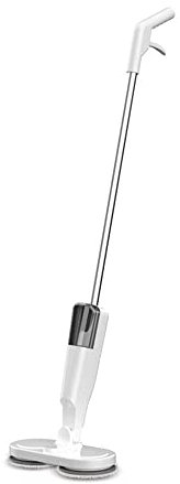 Cordless Electric Mop with Spray Powerful Spin Mop for Hardwood & Tile Floors 60 Minute Runtime Easy Clean Water Tank Scrubber Efficient Floor Cleaning Machine (White)