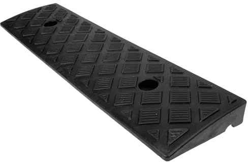 Balacoo Rampe D'accès en Plastique 3 Cm Noire, Tapis D'escalier Antidérapant, Seuil De Bordure pour Voiture Et Moto, Rampe D'accès Piéton Et Fauteuil Roulant, Usage Extérieur Et Entrée De Garage