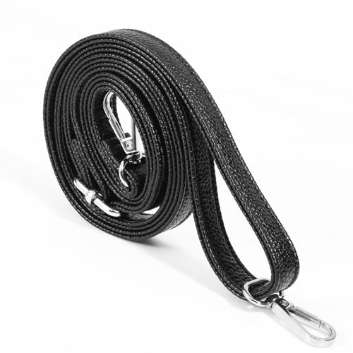 Leather Bag Strap, Handbag Straps Crossbody, Adjustable Universal Black Bag Straps for Crossbody Handbags (70-130 Cm, Black)