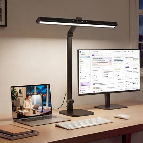 LIONVISON Eye Caring LED Desk Lamp Adjustable 5 Colour Modes 10 Brightness