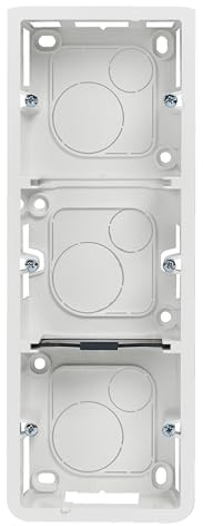 Legrand 080283 Cadre Saillie Profondeur 40mm Mosaic pour 3x2 Modules Vertical et Support, Blanc