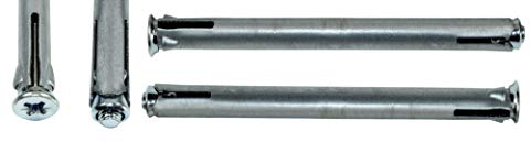 SN-TEC Metallrahmendübel/Metall Rahmendübel/Fensterrahmendübel, Stahl verzinkt, PZ3 Antrieb mit Kappenkopf 10x182mm (10 Stück)