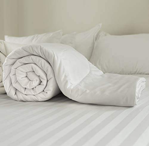 D&P Co SINGLE 4.5 TOG DUVET Luxury 100% Cotton Cover HOTEL QUALITY DUVET Bound Edge Channel Stitched Anti-Allergy Filling MADE IN THE UK (135 x 200cm)