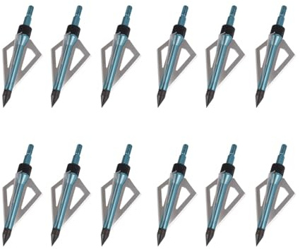 TY Archery 12 punte per frecce con 100 grani, punte da caccia per freccette in carbonio, seno, frecce in alluminio e frecce in fibra di vetro nel tiro ad arco