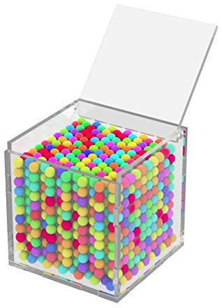 Danieli | Scatola Cubo in acrilico trasparente 10x10x10 con coperchio | Contenitore per Caramelle, Granelle, Confetti, Cialde e Capsule Caffè (1)