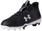 Under Armour Herren Leadoff Mid Rubber Molded Baseball Cleat Shoe, (001) Schwarz/Schwarz/Wei , 44 EU