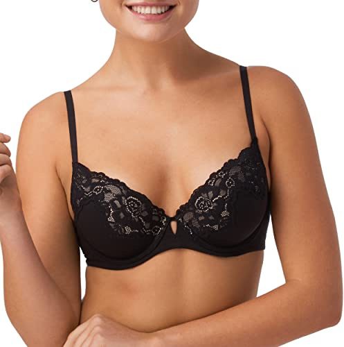 Maidenform Damen Push-Up BH mit Mikrofaser, Comfort Devotion Your Lift Bügel-BHS für Frauen, wandelbar, Spitze, 80C