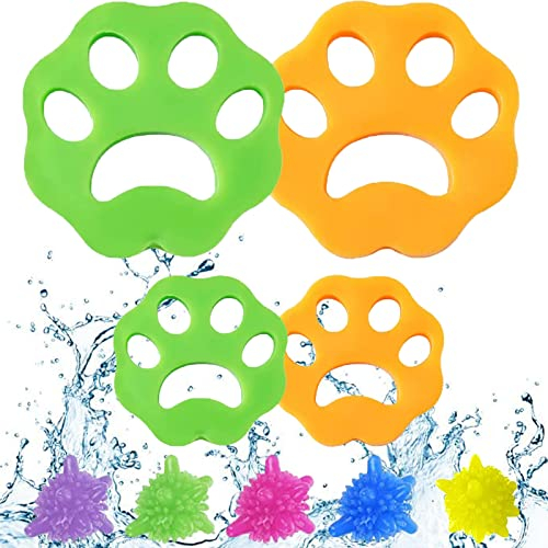 4 Pezzi Raccogli Peli Animali,5 Pcs Lavatrice Depilatore,Riutilizzabile Cattura peli Lavatrice,Depilatori per Animali Domestici,per Bucato Adatto per Peli di Cane Gatto e Tutti gli Animali Domestici