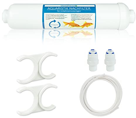 OsmoFresh Aquaristik Nachfilter mit Anschlussset | reduziert Nitrate und Silikate | gegen Algenwachstum im Aquarium | Original