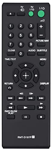 RMT-D197P RMT-D197A Remplacement de la télécommande for Sony CD DVD Player DVP-SR120 DVP-SR150 DVP-SR160 DVP-SR170 DVP-SR320 DVP-SR350 DVP-SR360 DVP-SR370 DVP-SR450K DVP-SR550K DVP-SR750H DVP-SR760H