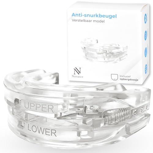 Nuvance | schnarchstopper | anti schnarch | schnarchschiene | Einstellbar | Kein schnarchen | effective schnarchen stopper | BPA-frei gegen schnarchen | Transparente knirscherschiene für nacht