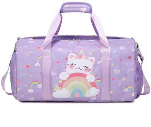 Borsa Sportiva per Bambina Borsa da Viaggio per Bambini Borsa Danza Bambina Borsa da Viaggio Bambina Borsa da Weekend Sport Ginnastica Nuoto, Motivo Gatti