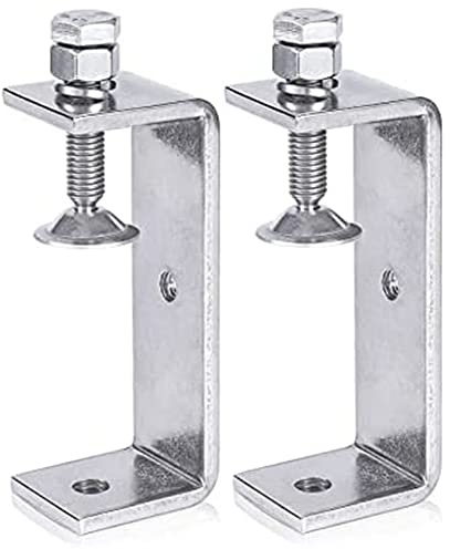 Ksrnsne Abrazadera de Metal Abrazadera de Trabajo Pesado con Aberturas de Mordaza (100 Mm), 2 Piezas