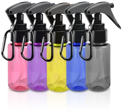 GUOYOU 5 Pezzi Bottiglie Spray, Piccolo Nebulizzatore Vuoti, 60ml Flaconi Spray, Spray Ricaricabile per Nebulizzazione Fine da Viaggio, Bottiglia Flaconi Spray Vuoto per Profumi Liquidi Cosmetici