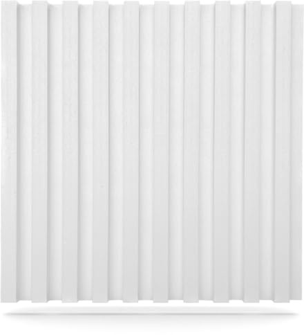 Deccart - 3D Wandpaneele 60x60 cm - Paneele Wand Wall Panels Deko Wandverkleidung Innen Panel Deckenverkleidung Decke Deckenpaneele Platten Styropor EPS-Polystyrol Lamellen 1.08 m², 3 Stück, weiß