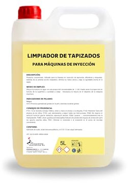 Limpiador de Tapicerías para Máquinas de Inyección – Calidad Profesional – Elimina Manchas y Olores en Tapicerías, Sofás y Alfombras – Garrafa 5L