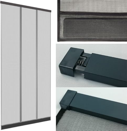 Waidmeister Klemm-Lamellenvorhang 'COMFORT' Fliegenvorhang Fliegengitter Balkontür Insektenschutzvorhang, ohne Bohren oder Kleben, zum Klemmen, zuschneidbar (Magnet-Vorhang)
