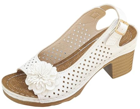 Pool Sliders Women Sommer,Pavers Sandals For Women,Comfy Casual Shoe Open Toe Hollow Flower Heel Slippers Casual Comfortable Athletic Walking Shoes Slipper